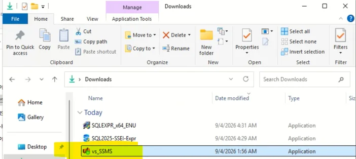 vs_SSMS kurulum dosyası